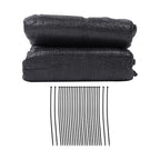 5FTx50FT Black Heavy Duty Garden Privacy Fence Barrier Net With Zip Ties
