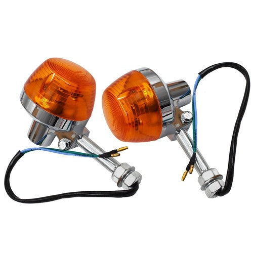 For Honda CT70 CT90 XL100 CB350 CM400 CB450 CB750 Turn Signal Light 8mm 12V Pair