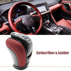 Fit 2009-2020 2021 Nissan GTR R35 Red Leather Carbon Fiber Shift Knob 3491080B0A