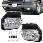 Pair Bumper Fog Lights Lamps Left Right for Chevy Silverado Avalanche 2003 2006