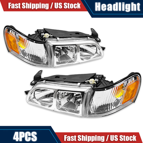 JDM Chrome Headlights Turn Signal Corner Lights for 1993-1997 for Toyota Corolla