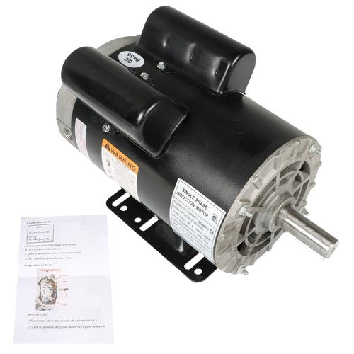 5 HP Compressor Duty Electric Motor 1 Phase 3450 RPM 56HZ Frame 7/8" Shaft 230V