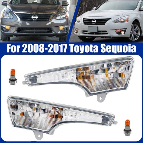 Turn Signal Lights Clear Lens Left+Right Side for 2013-2015 for Nissan Altima
