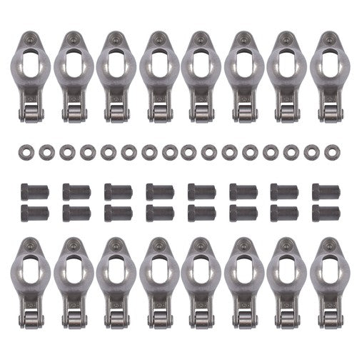 Steel Roller Tip Rocker Arms Set for Small Block Chevy 350 1.5 Ratio 3/8" Stud