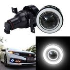 DRL White LED Halo Projector Fog Lights Lamp Angel Eye for 2016-2021 Honda Civic