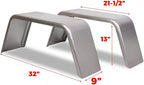 Pair Of Square Single Axle Trailer Fenders For 14 15 16 Inch Wheels For Cargo