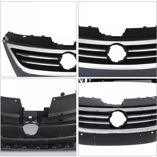 Front Bumper Upper Grille for VW for Volkswagen Passat CC 2009-2012 Black Chrome