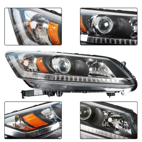 Clear Halogen Projector Headlight Fit For Honda Accord 2013-2015 Single RH Side