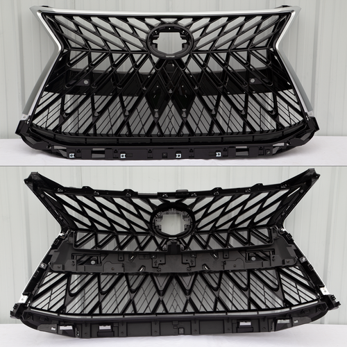 Front Upper Grille for Lexus LX570 2016-2021 Luxury Chrome Black NEW Style