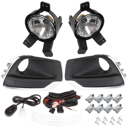 For Chevy Trax 2017-2018 Pair of Front Fog Lights Lamps w/Wiring+Switch Kits