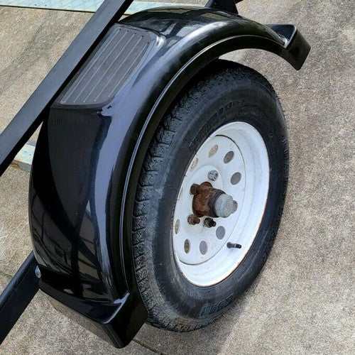 Single Axle Trailer Fenders Top Step for 13in Wheels Tires Skirt Boat Set Of 2