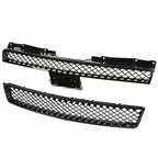Mesh Front Bumper Grille Grill for 07-14 Chevy Tahoe Suburban Avalanche Black