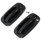 2Pc Front Outer Door Handle Set for Chevy Silverado 1500 1999-2007 Glossy Black