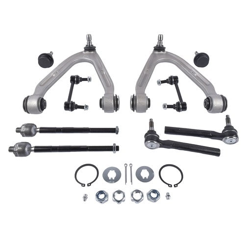 10Pcs Front Upper Control Arm w/Ball Joint Sway Bars Kit for Hummer H3 2007-2010