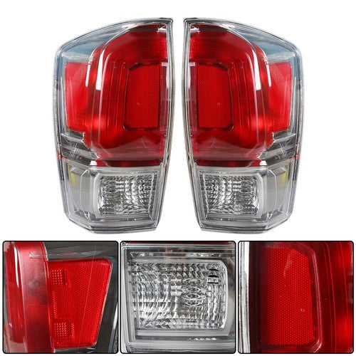 LH & RH Side For Toyota Tacoma Pickup 2016-2020 Tail Lights Smoked Brake Lamp
