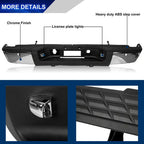 Chrome Rear Bumper For 2007-2013 Chevy Silverado GMC Sierra 1500 Sensor Hole