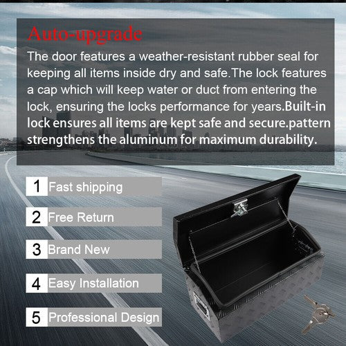 30" Aluminum Truck Pickup Underbody Underbed Tool Box Trailer Storage ToolBox