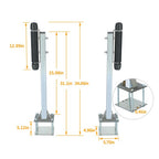 Pair Steel Boat Trailer Pontoon Roller Guide On Zinc Plated for Sailboat Trailer