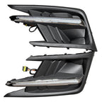 Fog Light Covers W/LED White DRL Yellow Turn Signal for 19-22 Subaru Ascent
