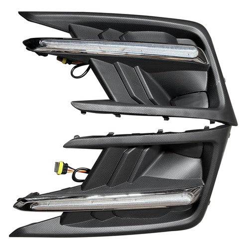 Fog Light Covers W/LED White DRL Yellow Turn Signal for 19-22 Subaru Ascent