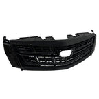 Front Bumper Upper Lower Grille Grill 2PCS for 2013-2017 Cadillac XTS Black