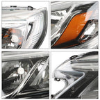 Halogen W/DRL For Honda CR-V 2015-2016 Front Black Headlight Assembly Driver/LH