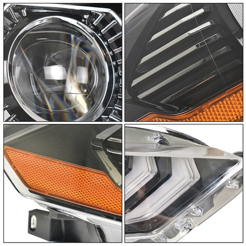 LED DRL Projector Headlight Lamp Black Right Side Fit For Ford Mustang 2018-2020