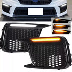 For 2018-up Subaru WRX STI Sequential/Switchback LED DRL Fog Light Bezels LH&RH