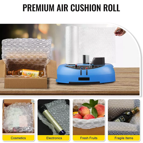 Air Cushion Machine Film 984ft x 16in Bubble Pillow Packaging Padding 4 Rolls