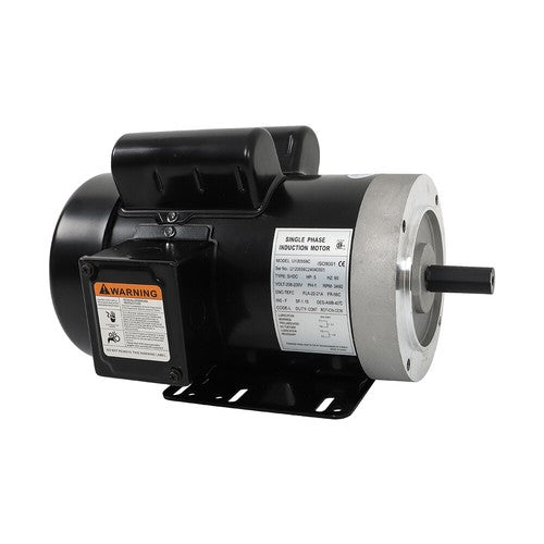 5HP Electric Motor 3450RPM 5/8" Shaft Single Phase 208-230V 56C Frame 60HZ TEFC