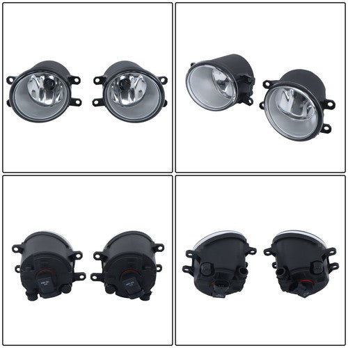 Clear For Toyota Yaris Hatchback 2006-2008 Fog Light Lamp Assembly W/Black Bezel