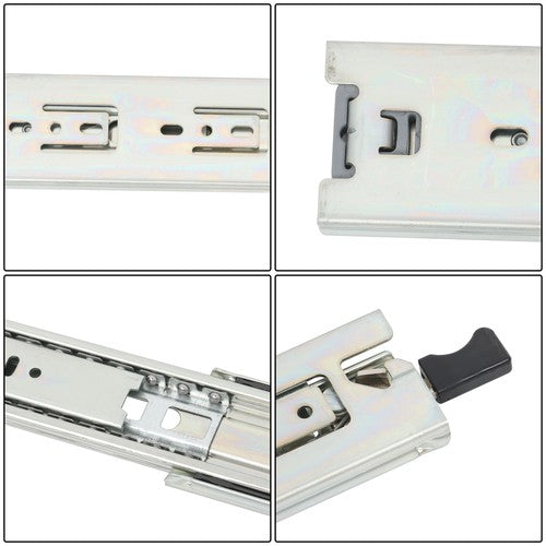 1 Pair 18 Inch 150 Lb Capacity Heavy Duty Locking Drawer Slides