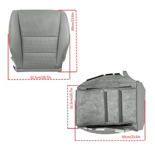New Driver Bottom Perforated Leather For 2007- 11 2012 Acura RDX Seat Cover Gray