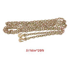 2PC 5/16" x 20' G70 Chains Tow Chain Binder Tie Down Flatbed Truck Trailer Chain
