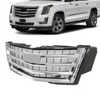 Front Bumper Grille Plastic Chrome Fit For Cadillac Escalade 2015-2020
