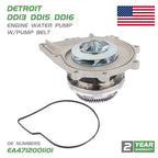 For Detroit DD13 15 16 Variable Speed Water Pump W/Belt EA4722001601 A4712001101