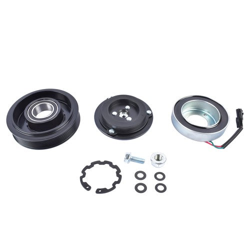 AC Compressor Clutch Kit Pulley Coil for Nissan Rogue 2.5L Sport Utility 2008-15