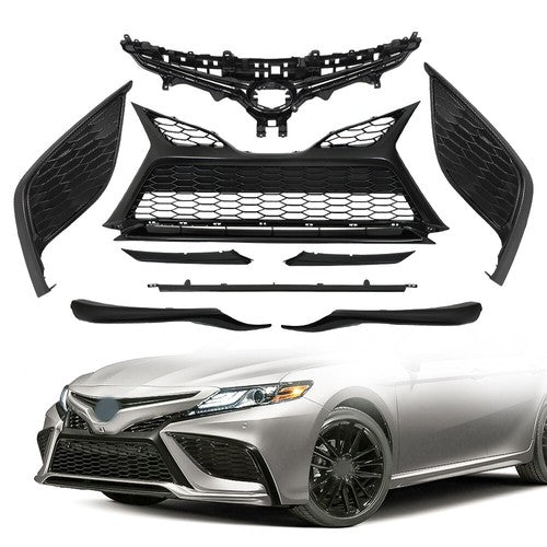 Plastic For Toyota Camry SE 2021 2022 2023 Front Grille Trim Fog Light Bezel Set
