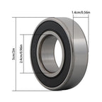 1641-2RS Ball Bearing 1" x 2" x 9/16 Rubber Sealed (Qty 4)