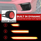 For 2018-up Subaru WRX STI Sequential/Switchback LED DRL Fog Light Bezels LH&RH