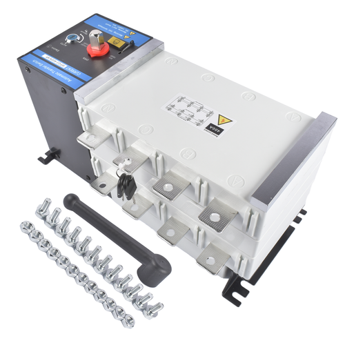 Industrial Automatic Transfer Switch 4P 400A 110V or 220V Plastic Copper Steel