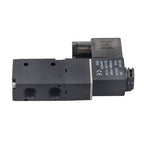 DC 12V 3-Way 2 Position 1/4"PT Pneumatic Air Control NC Solenoid Valve w/ Light