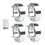 4X Wheel Spacers 4x156 2" 131mm M12x1.5 Silver For Polaris Ranger RZR 2013+