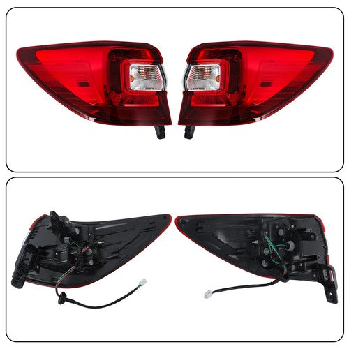 Driver&Passenger Halogen For Subaru Outback 2015-2019 Red Rear Brake Tail Lights