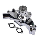 High Flow Chrome Long Water Pump Silver for Chevy BBC 396 402 427 454 V8 Engines