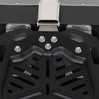 Black 45L Motorcycle Top Case Tail Box Thick Aluminum Hard Trunk With Backrest