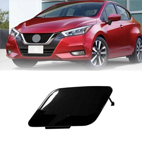 Black Tow Hook Cap Cover Fit 2020 2021 2022 for Nissan Versa Front Bumper