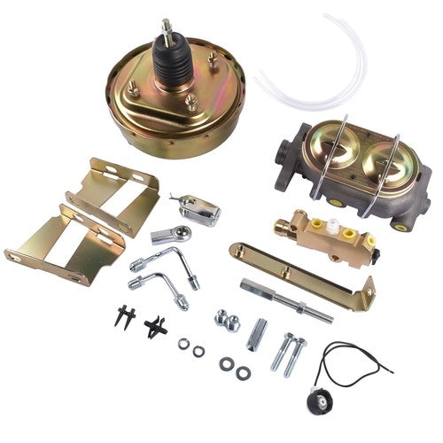 8" Brake Booster Conversion Kit for 1960-66 Chevy C10 C20 Pickup Zinc Disc/Drum