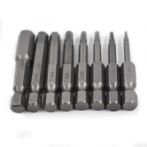 Metric mm Hex Head Allen Bit Set 8 Piece Quick Connect Shank Impact Driver Drill