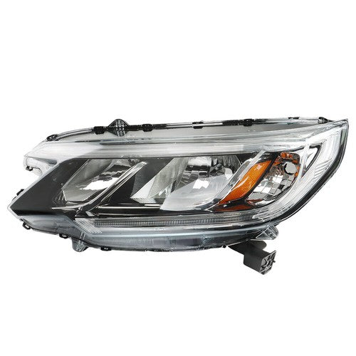 Halogen W/DRL For Honda CR-V 2015-2016 Front Black Headlight Assembly Driver/LH